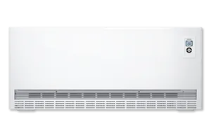 Weiße Nachtstromspeicherheizung an einer Wand